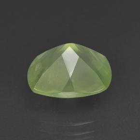 بريهنيت طبيعي بلون Medium Green ، وزن ‎5.29‎ قيراط، شكل قطع وسادة، مقاس ‎12x10‎ مم