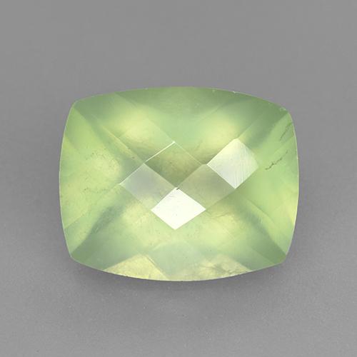 بريهنيت أخضر طبيعي، قطع وسادة، 5.37 قيراط، نصف شفاف