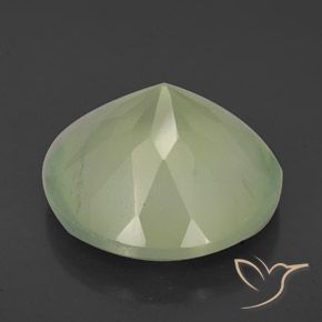 بريهنيت Olive Green  طبيعي، دائري، 9.06 قيراط، نصف شفاف