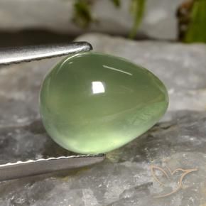 بريهنيت Pale Pear Green  طبيعي، شكل الكمثرى، 4.03 قيراط، شفاف