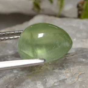 بريهنيت Pale Pear Green  طبيعي، شكل الكمثرى، 4.03 قيراط، شفاف