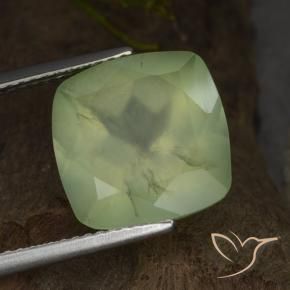 بريهنيت Yellow Green  طبيعي، وسادة، 7.26 قيراط، نصف شفاف