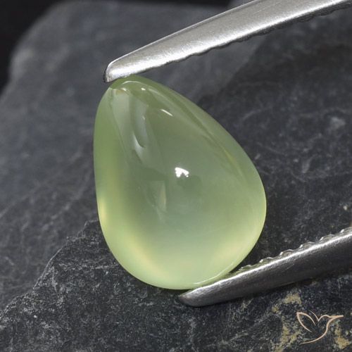 2.52ct طبيعي Yellow Green  بريهنيت, شكل الكمثرى, شفاف