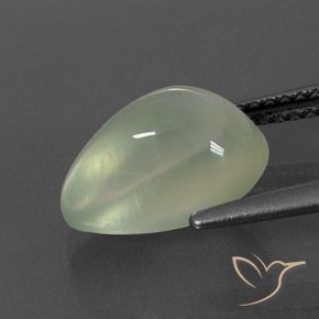 بريهنيت Olive Green  طبيعي، شكل الكمثرى، 4.26 قيراط، شفاف / نصف شفاف