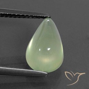 بريهنيت Pale Green  طبيعي، شكل الكمثرى، 3.32 قيراط، شفاف / نصف شفاف