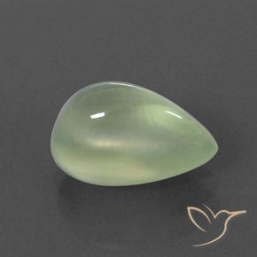 بريهنيت Pale Green  طبيعي، شكل الكمثرى، 3.32 قيراط، شفاف / نصف شفاف