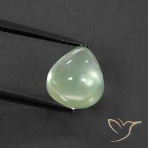 3.51ct طبيعي Pale Yellowish Green    بريهنيت, شكل الكمثرى, شفاف / نصف شفاف
