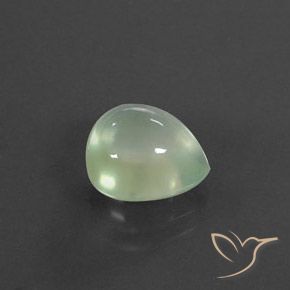 بريهنيت Pale Yellowish Green    طبيعي، شكل الكمثرى، 3.51 قيراط، شفاف / نصف شفاف