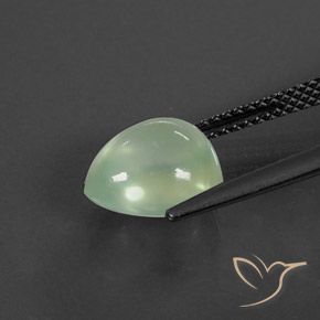 بريهنيت Pale Yellowish Green    طبيعي، شكل الكمثرى، 3.51 قيراط، شفاف / نصف شفاف