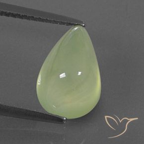 بريهنيت Pale Pear Green  طبيعي، شكل الكمثرى، 4.35 قيراط، شفاف / نصف شفاف