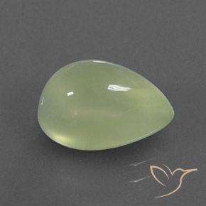 بريهنيت Pale Pear Green  طبيعي، شكل الكمثرى، 4.35 قيراط، شفاف / نصف شفاف