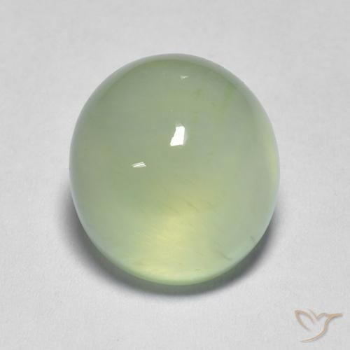 بريهنيت Pale Pear Green  طبيعي، بيضوي، 3.58 قيراط، شفاف