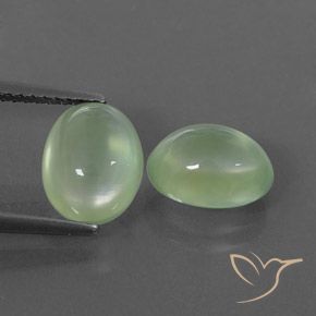 4.83ctw طبيعي Light Yellow Green  بريهنيت, بيضوي, شفاف / نصف شفاف