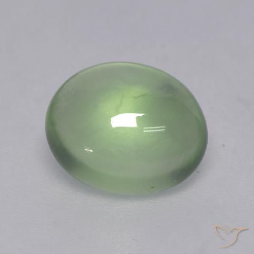 بريهنيت Very Light Green  طبيعي، بيضوي، 1.73 قيراط، شفاف