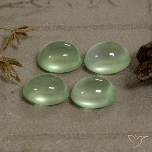 6.06ctw طبيعي Yellow Green  بريهنيت, بيضوي, شفاف