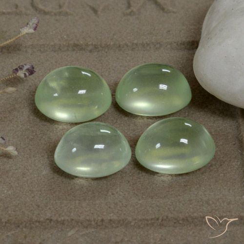 7.69ctw طبيعي Yellow Green  بريهنيت, بيضوي, شفاف