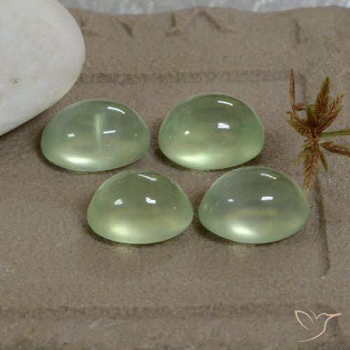 8.18ctw طبيعي Pale Pear Green  بريهنيت, بيضوي, شفاف