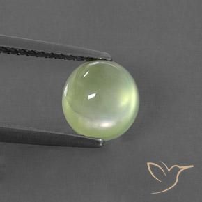 1.64ct طبيعي اخضر فاتح بريهنيت, بيضوي, شفاف / نصف شفاف