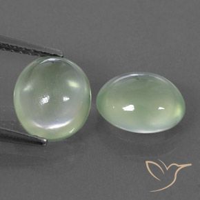 3.53ctw طبيعي Pale Yellowish Green    بريهنيت, بيضوي, شفاف / نصف شفاف