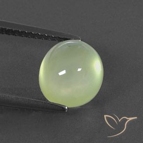 3.13ct طبيعي Yellow Green  بريهنيت, بيضوي, شفاف / نصف شفاف