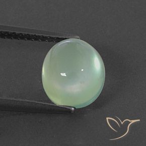 2.94ct طبيعي أخضر فاتح جدا بريهنيت, بيضوي, شفاف / نصف شفاف
