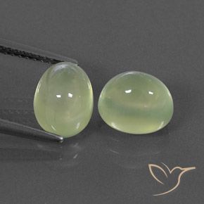 5.57ctw طبيعي Light Green  بريهنيت, بيضوي, شفاف / نصف شفاف