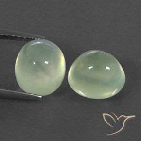6.11ctw طبيعي Yellow Green بريهنيت, بيضوي, شفاف / نصف شفاف, Photo A