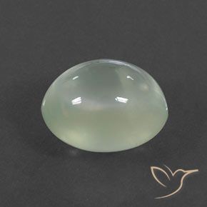 بريهنيت Olive Green  طبيعي، بيضوي، 3.38 قيراط، شفاف / نصف شفاف