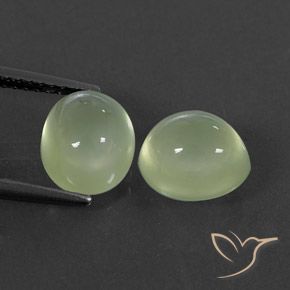 5.48ctw طبيعي Yellow Green  بريهنيت, بيضوي, شفاف / نصف شفاف