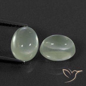 4.75ctw طبيعي Light Green  بريهنيت, بيضوي, شفاف / نصف شفاف