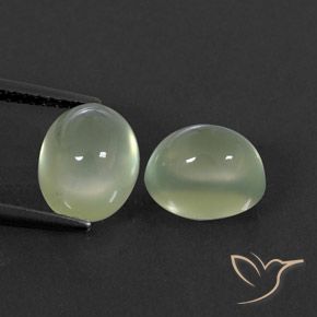 5.41ctw طبيعي Yellow Green  بريهنيت, بيضوي, شفاف / نصف شفاف