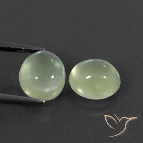 4.87ctw طبيعي Pale Green  بريهنيت, بيضوي, شفاف / نصف شفاف