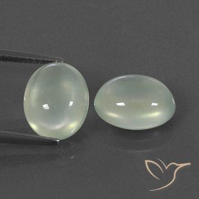 6.48ctw طبيعي Light Hazel Green    بريهنيت, بيضوي, شفاف / نصف شفاف
