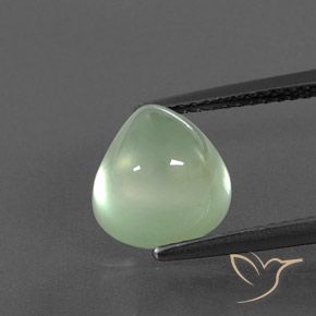4.29ct طبيعي أخضر كمثرى فاتح بريهنيت, شكل الكمثرى, شفاف