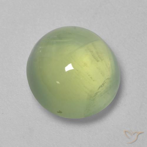 4.18ct طبيعي أخضر متوسط بريهنيت, بيضوي, شفاف