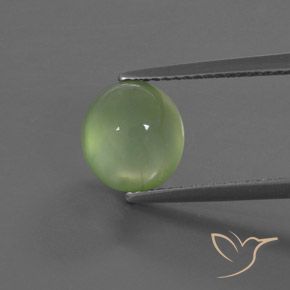 3.07ct طبيعي ليمون اخضر بريهنيت, بيضوي, شفاف