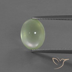 2.94ct طبيعي أخضر باهت بريهنيت, بيضوي, شفاف