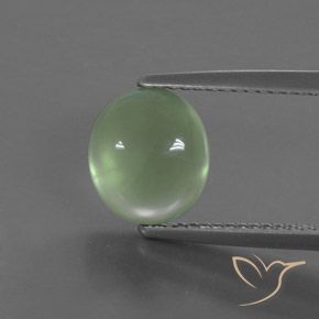 4.03ct طبيعي أخضر أصفر بريهنيت, بيضوي, شفاف