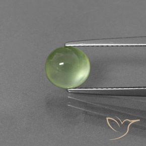 2.11ct طبيعي أخضر أصفر بريهنيت, بيضوي, شفاف