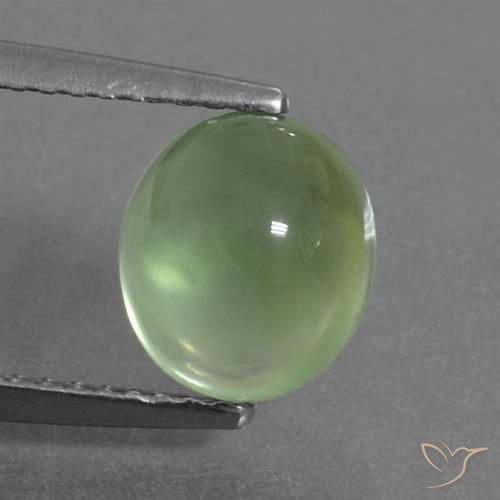 2.87ct طبيعي ليمون اخضر بريهنيت, بيضوي, شفاف