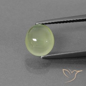2.23ct طبيعي أخضر كمثرى باهت بريهنيت, بيضوي, شفاف / نصف شفاف