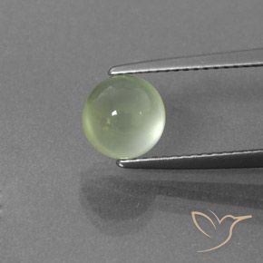 2.12ct طبيعي اخضر فاتح بريهنيت, دائري, شفاف / نصف شفاف