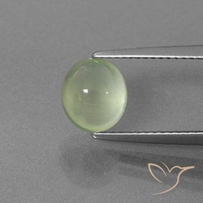 2.14ct طبيعي أخضر باهت بريهنيت, بيضوي, شفاف / نصف شفاف