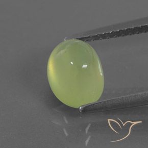 2.18ct طبيعي ليمون اخضر بريهنيت, بيضوي, شفاف / نصف شفاف