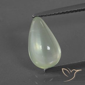 1.99ct طبيعي أخضر فاتح جدا بريهنيت, شكل الكمثرى, شفاف