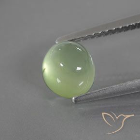 1.70ct طبيعي ليمون اخضر بريهنيت, بيضوي, شفاف / نصف شفاف