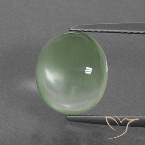 4.10ct طبيعي أخضر أصفر فاتح بريهنيت, بيضوي, شفاف