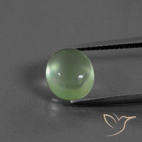 3.38ct طبيعي أخضر مصفر بريهنيت, بيضوي, شفاف