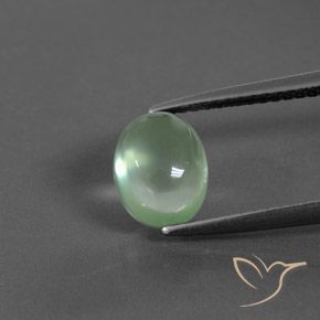 2.16ct طبيعي أخضر نعناعى فاتح بريهنيت, بيضوي, شفاف
