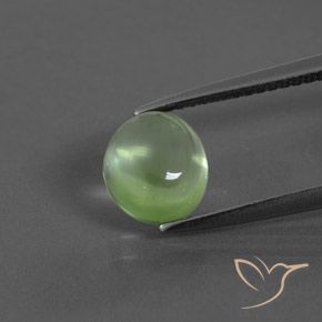 2.06ct طبيعي أخضر مصفر بريهنيت, بيضوي, شفاف